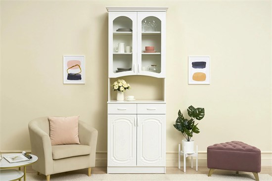 Буфет Лиза 2-х створчатый белый глянец 12686